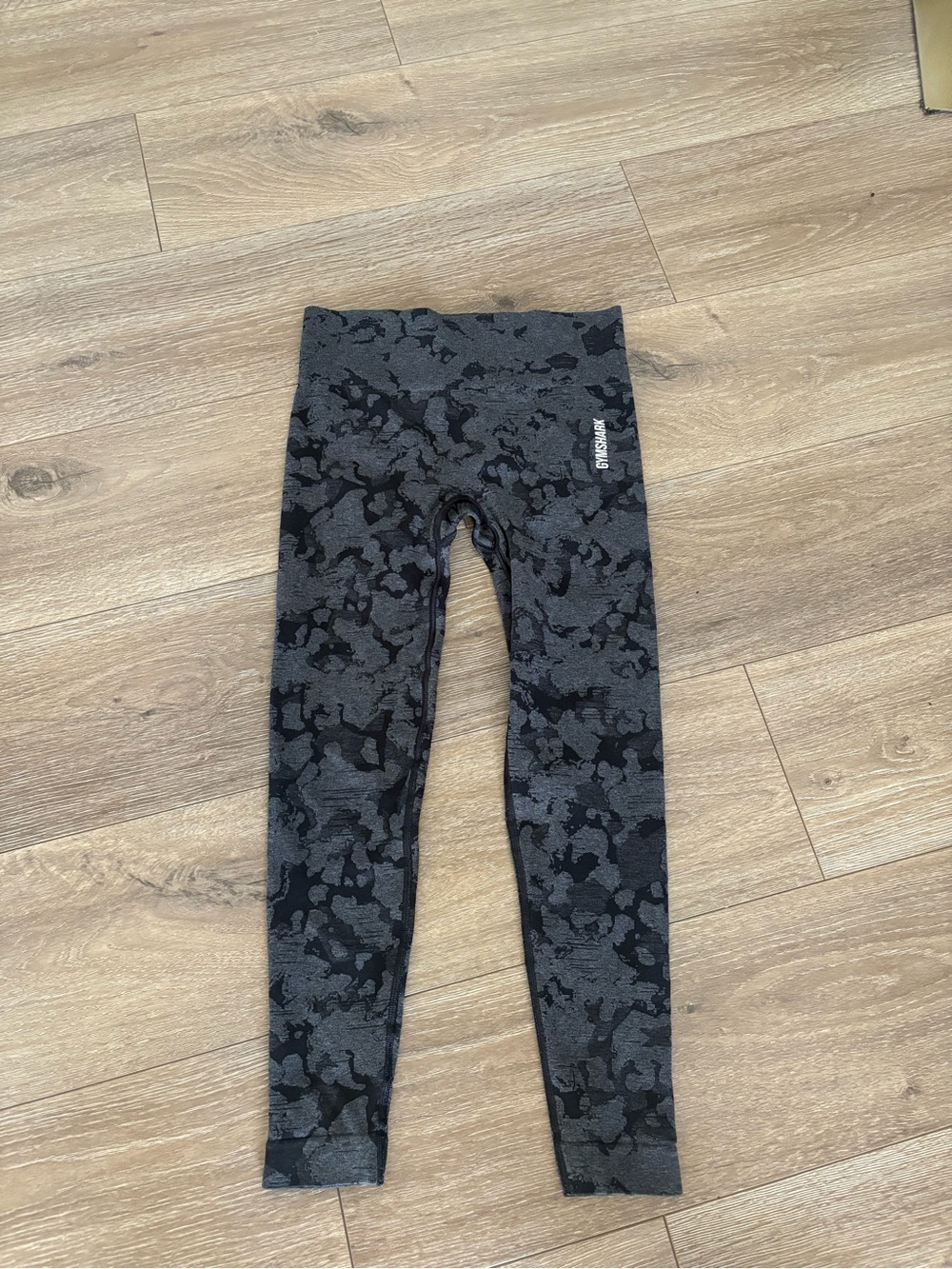Gymshark Kids Dark Gray Heather Camo Leggings